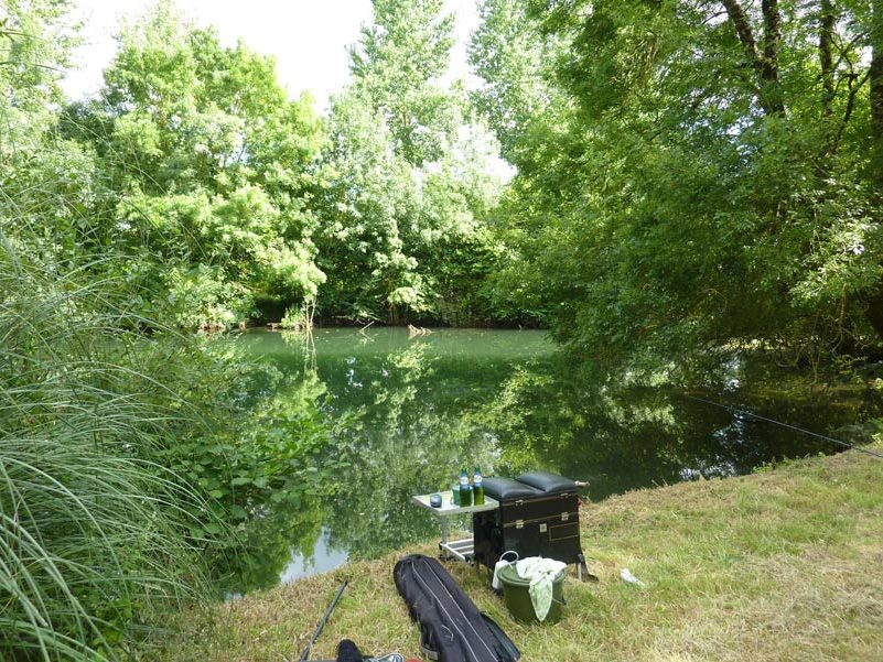 Fishing from our river bank